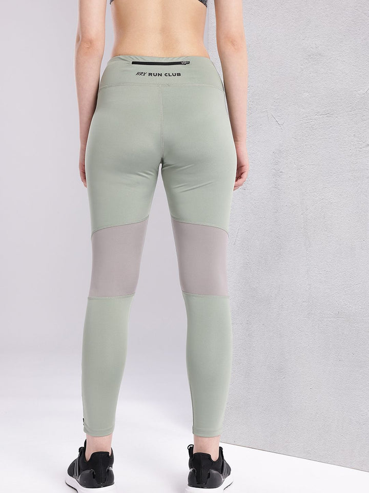 HRX by Hrithik Roshan Women Colourblock Rapid-Dry Cropped Running Tights