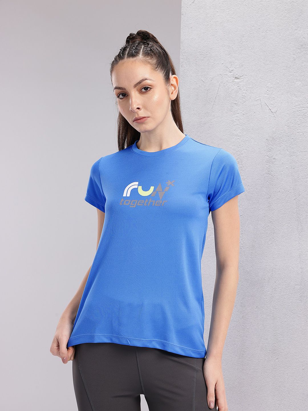 HRX by Hrithik Roshan Couple Collection Typography Printed Running Rapid-Dry T-shirt