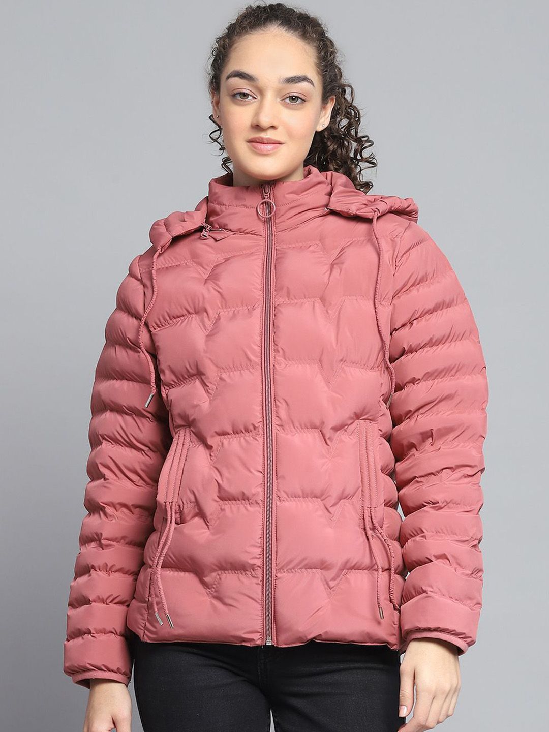 Monte Carlo Wanita Bergerak Jaket Puffer Ringan Kasual Solid