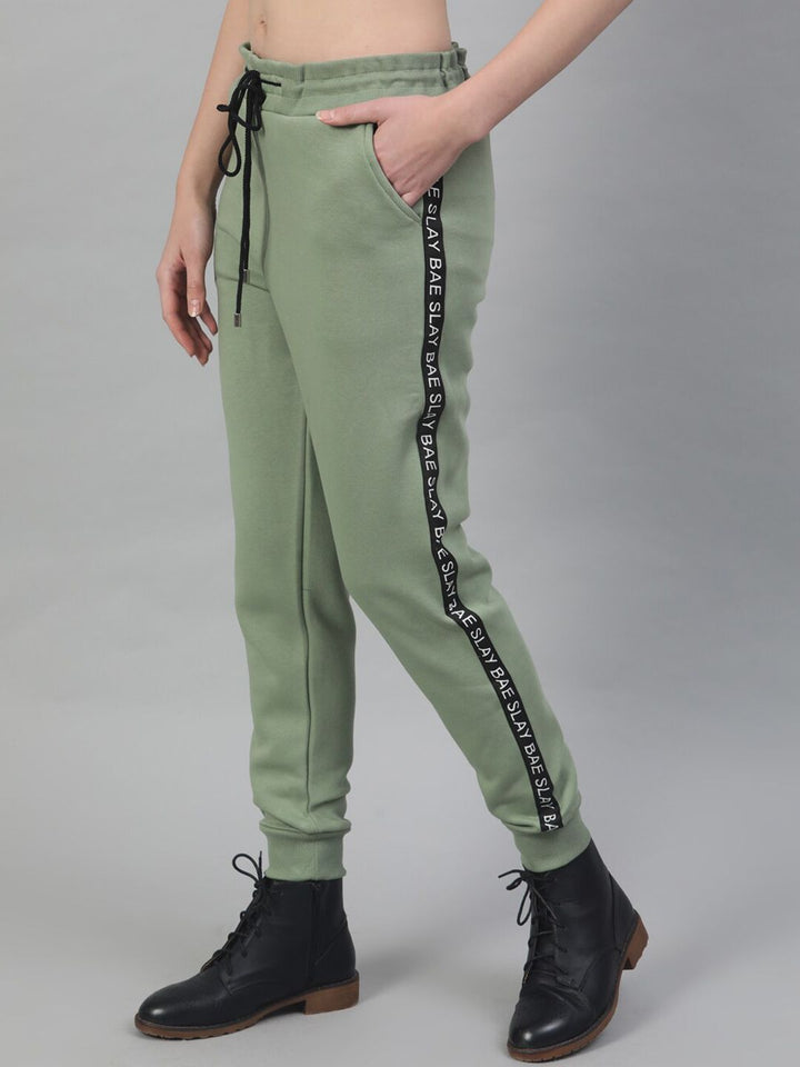STREET 9 Women Green Regular Fit Solid Joggers