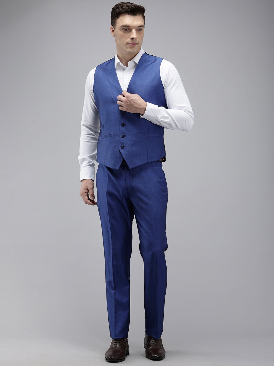 Park Avenue Super Slim Fit Notched Lapel Collar 3 Piece Party Suit