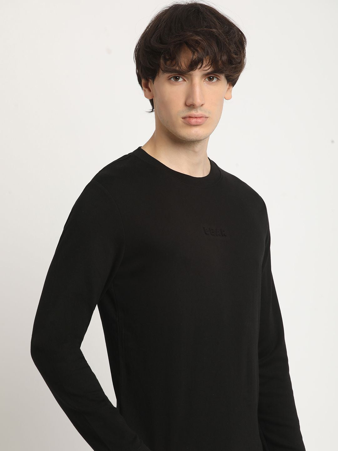 THE BEAR HOUSE Men's Crew Neck Full sleeve Solid T-shirt
