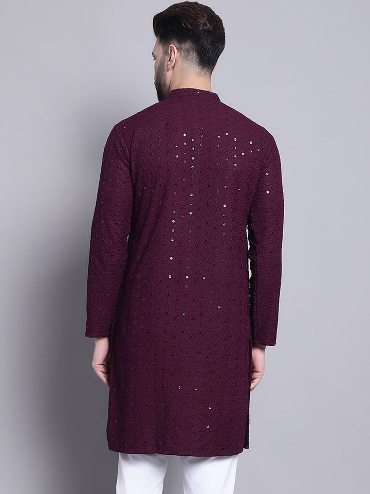 SOJANYA Men Ethnic Motifs Embroidered Sequinned Kurta