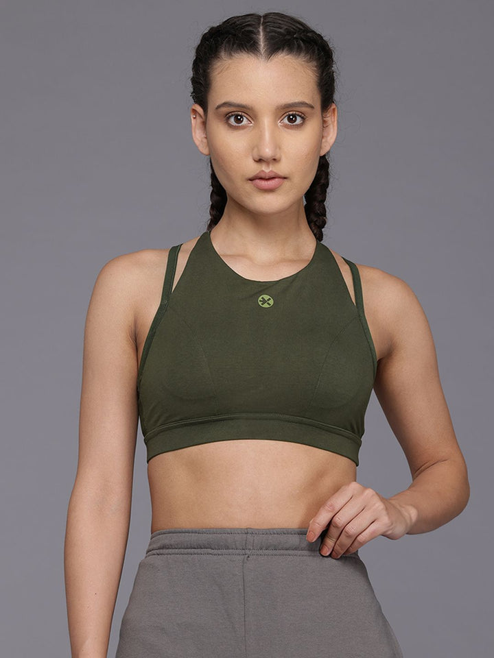 HRX by Hrithik Roshan Styled Back Medium Coverage Lightly Padded Workout Bra KY018_03