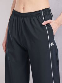HRX by Hrithik Roshan Women Contrast Piping Rapid-Dry Flared Training Track Pants