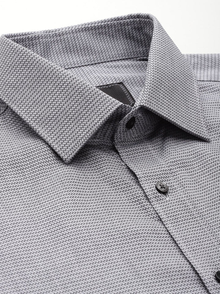 Raymond Pure Cotton Slim Fit Textured Formal Shirt