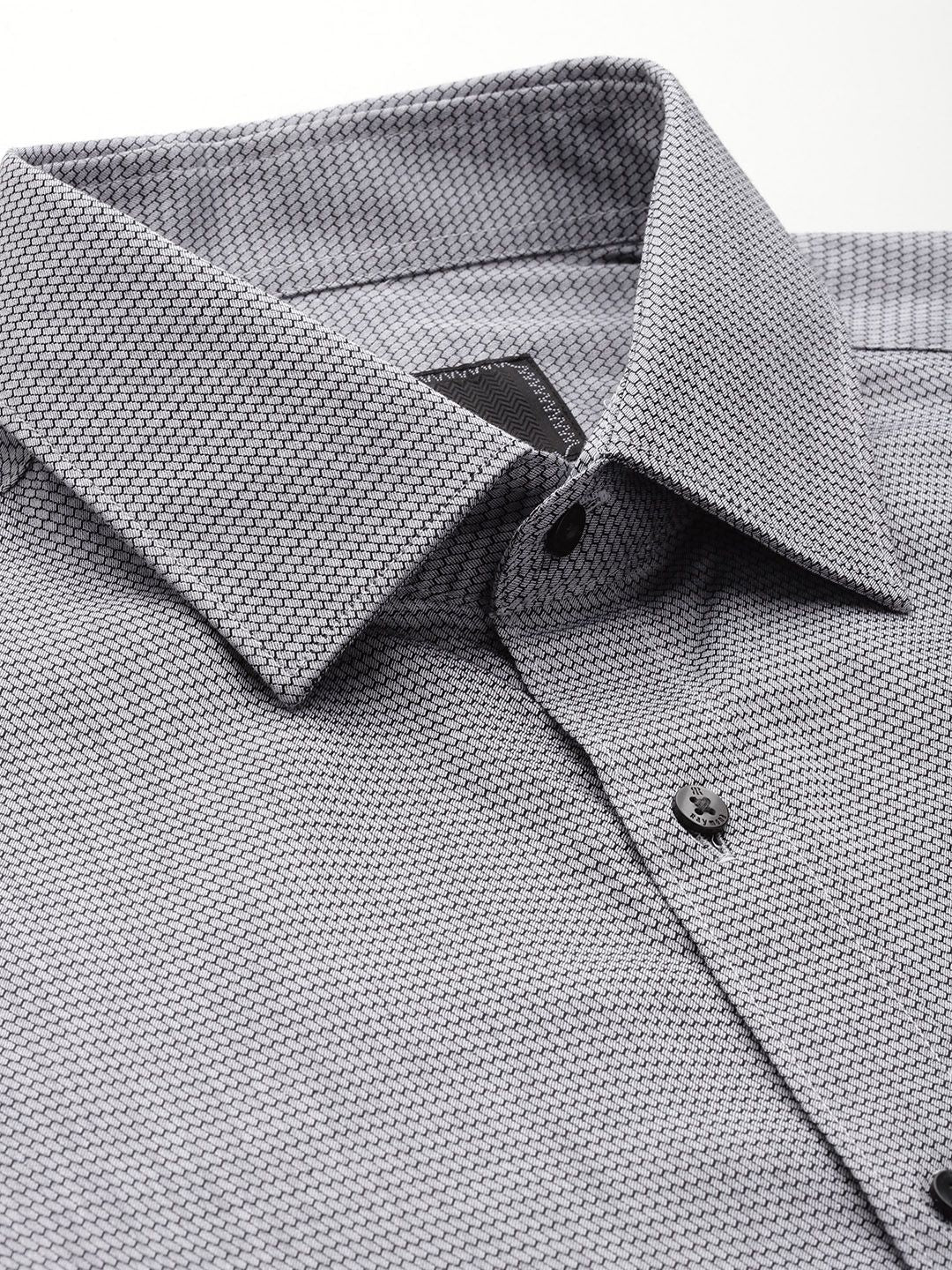 Raymond Pure Cotton Slim Fit Textured Formal Shirt