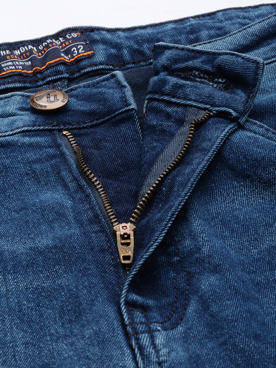 The Indian Garage Co Men Carrot Fit Light Fade Stretchable Jeans