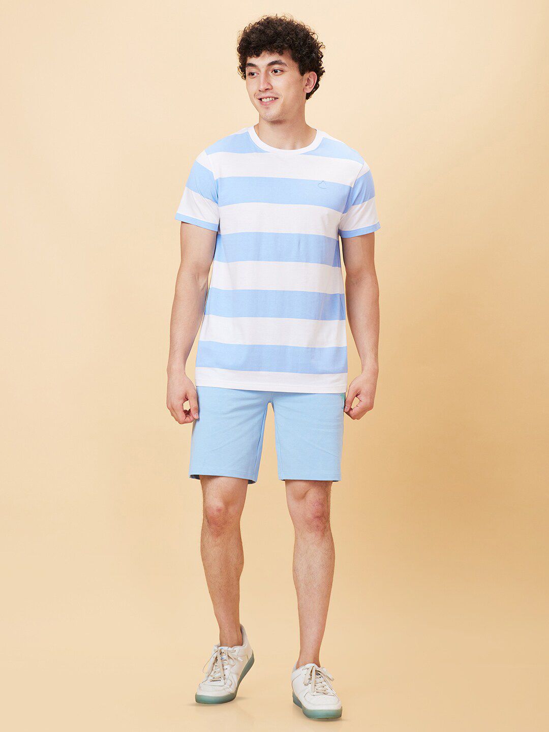 Being Human Striped Round Neck Pure Cotton Casual T-shirt