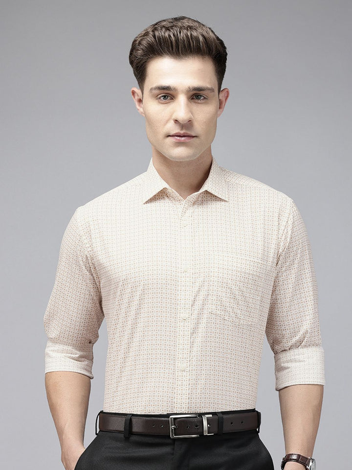 Park Avenue Slim Fit Opaque Micro Ditsy Printed Formal Shirt