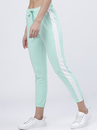 Tokyo Talkies Women Mint Green Solid Slim-Fit Casual Joggers