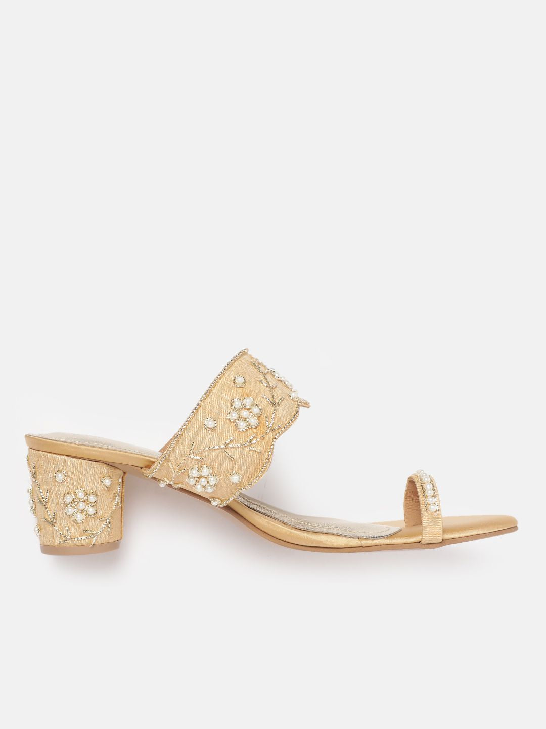 House of Pataudi Ethnic Embellished Block Heel