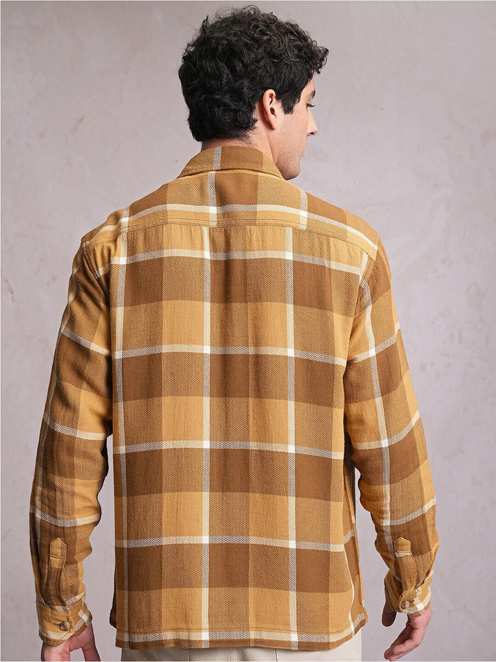 LOCOMOTIVE Premium Dobby Tartan Checked Utility Pocket Overshirt