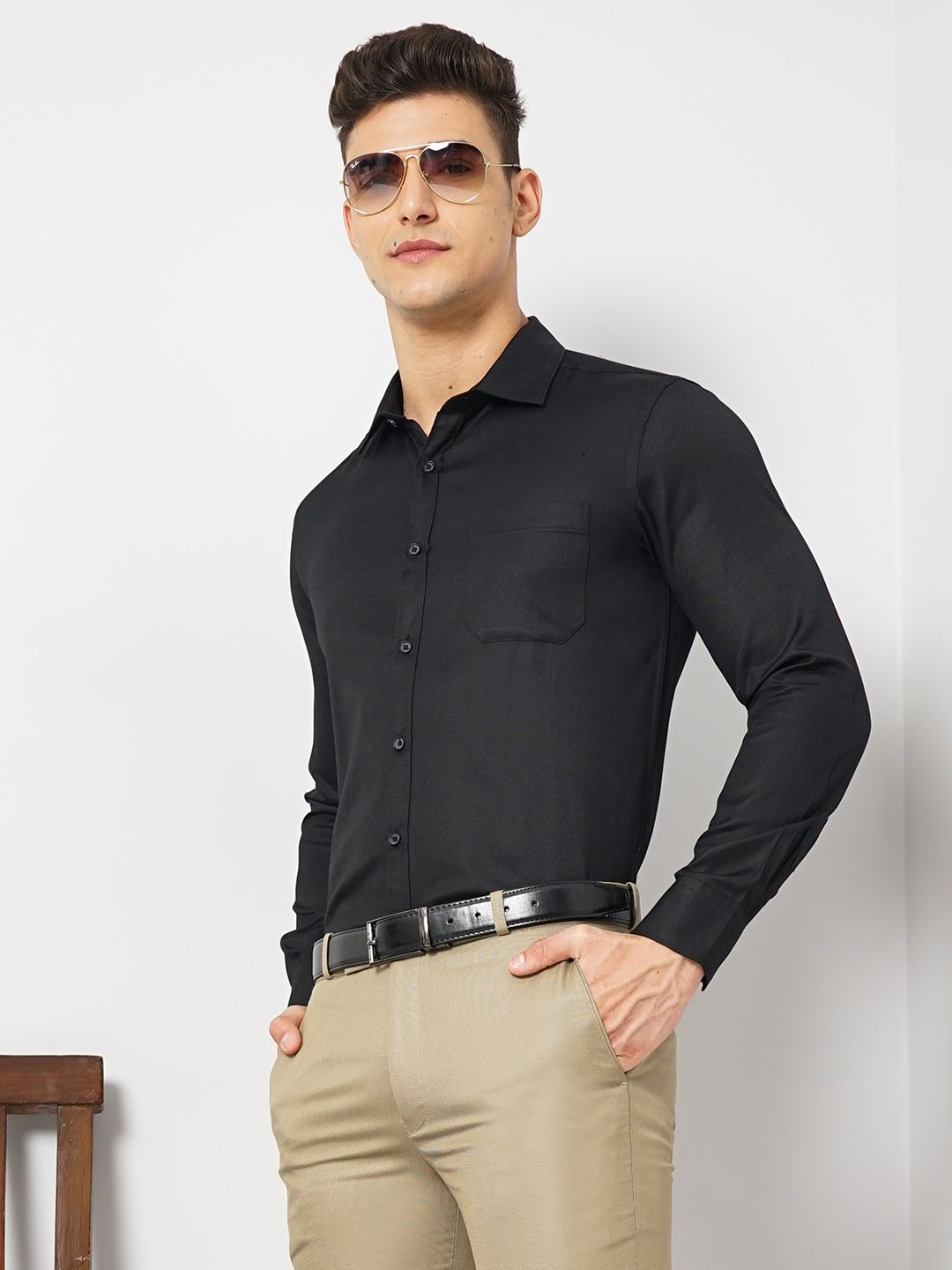 The Indian Garage Co. X Luxe Slim Fit Spread Collar Formal Shirt