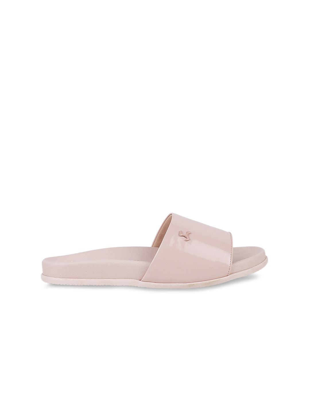 Mochi Women Pink Solid Sliders