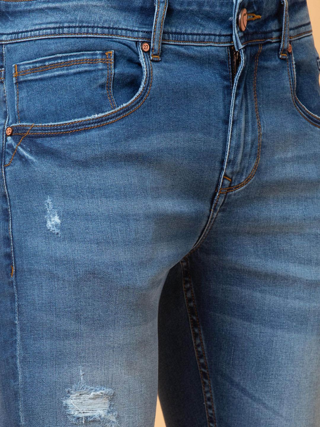 Being Human Men Slim Fit Mildly Distressed Heavy Fade Jeans