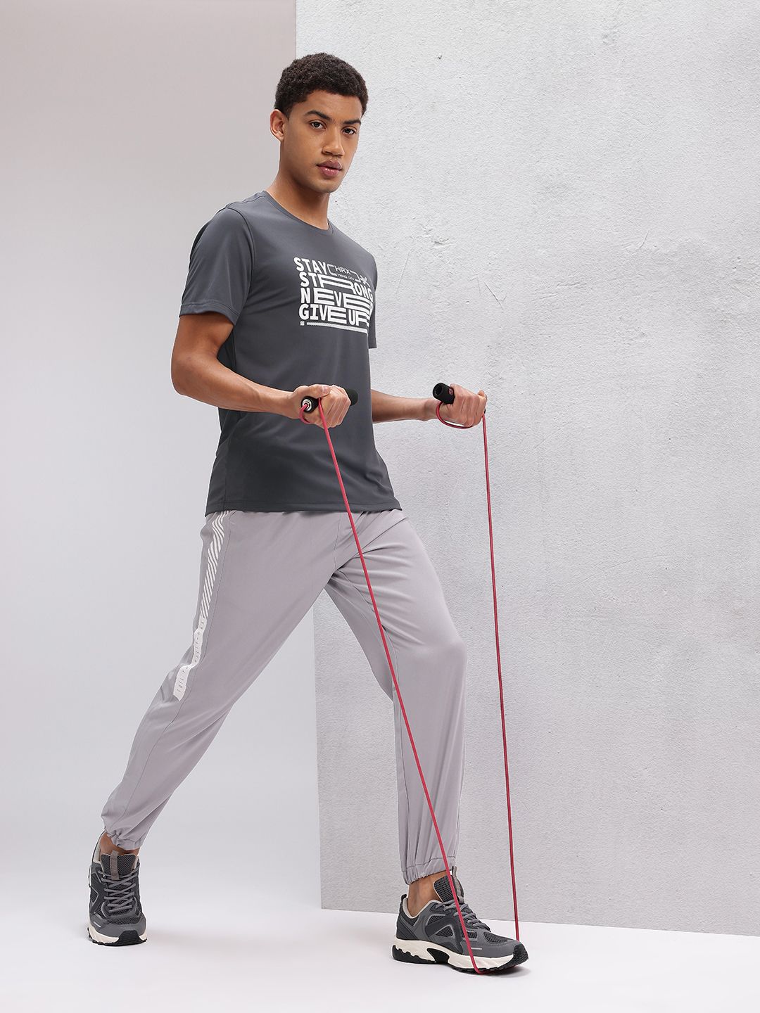 HRX by Hrithik Roshan Typography Print Rapid-Dry Training T-shirt