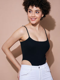 SASSAFRAS BASICS Ribbed Shoulder Straps Bodysuit