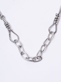 SALTY Men Silver-Plated Stainless Steel Necklace