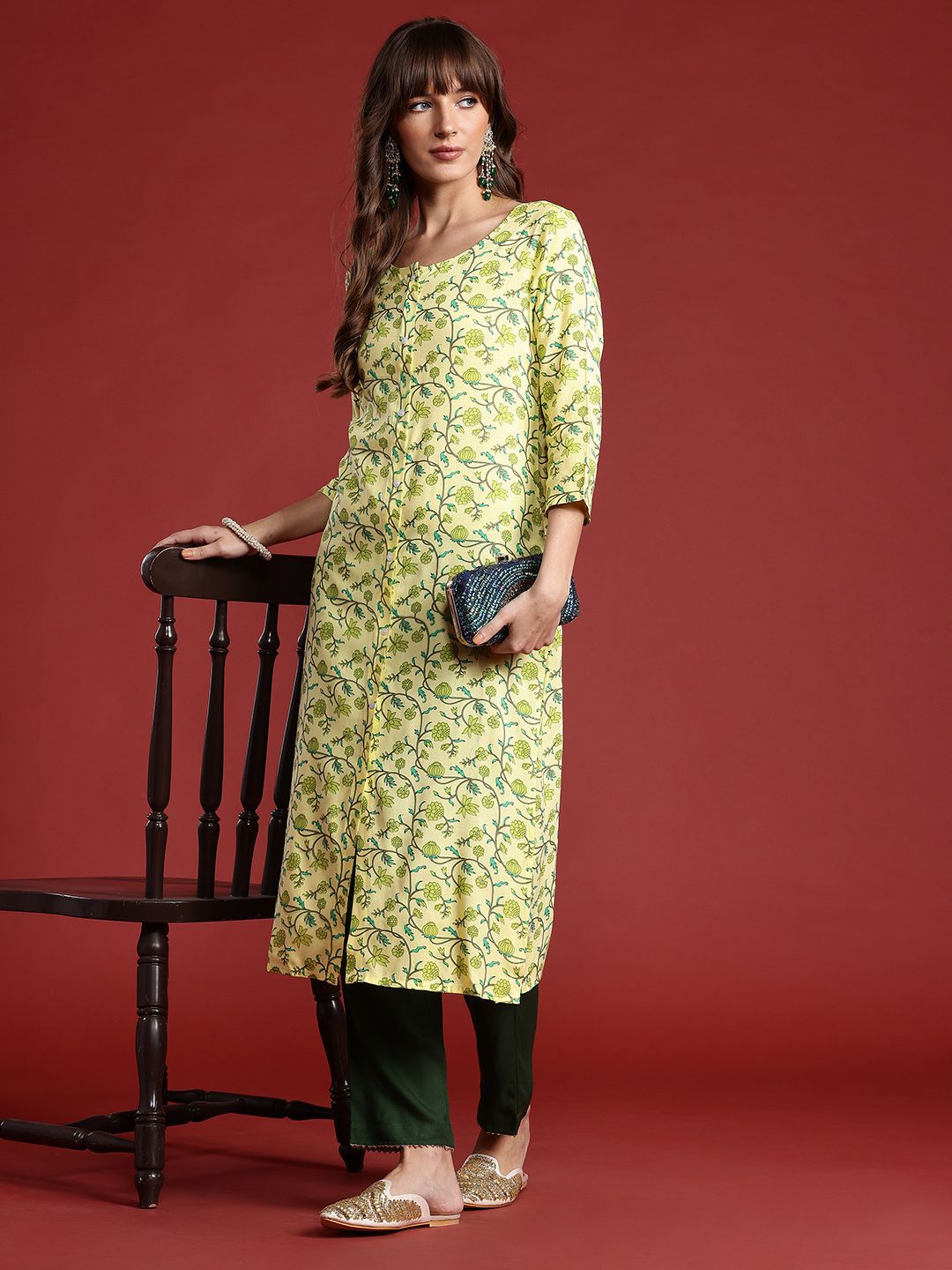 Anouk Floral Printed Kurta