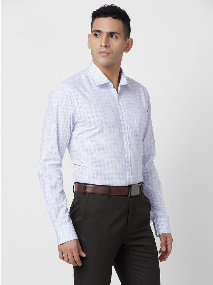 Park Avenue Pure Cotton Slim Fit Opaque Checked Formal Shirt