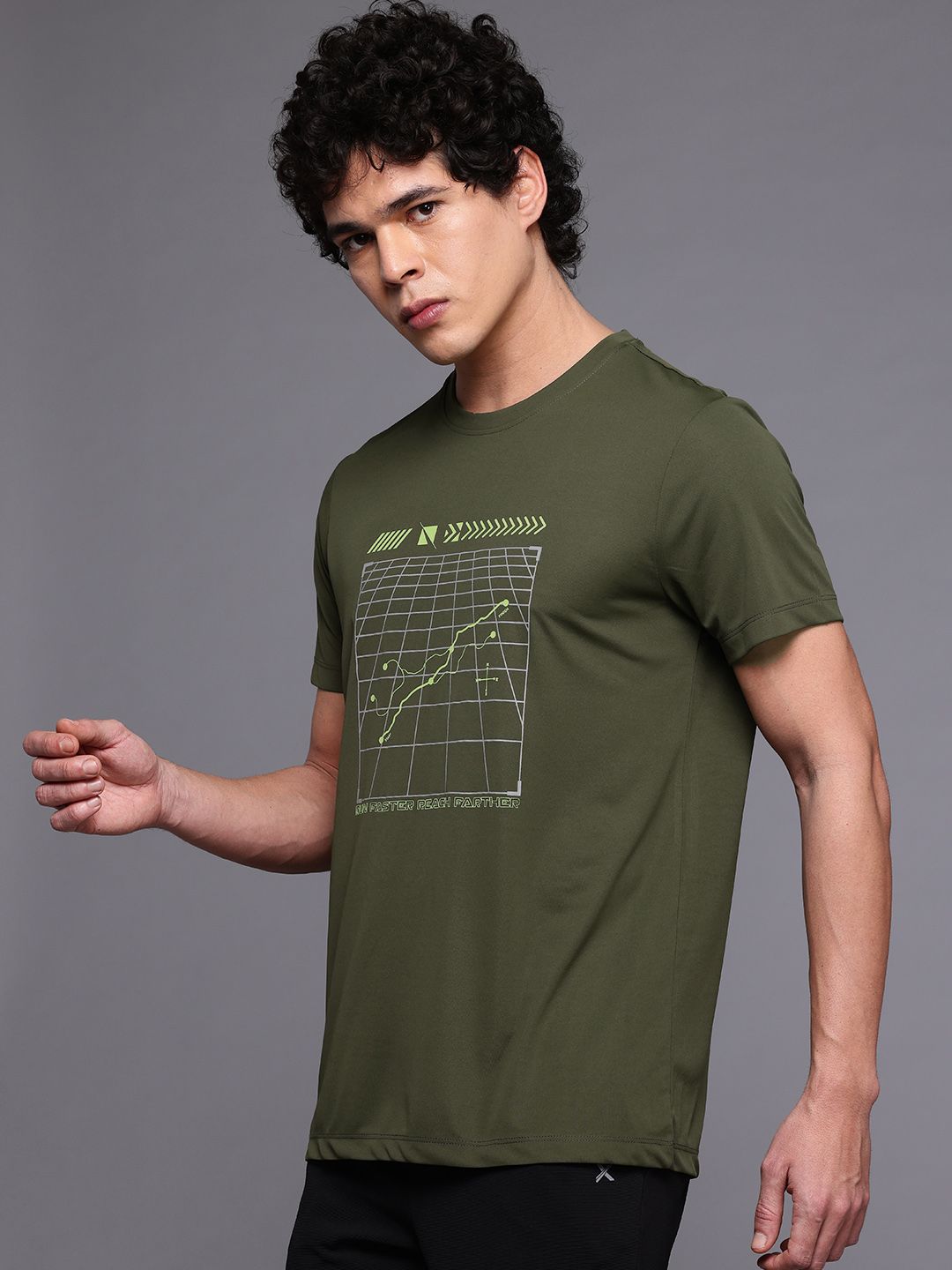 HRX by Hrithik Roshan Men Printed Rapid-Dry Running T-shirt