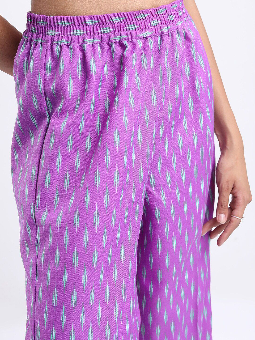 Vishudh Ethnic Motifs Printed Straight Kurta with Palazzos With Dupatta