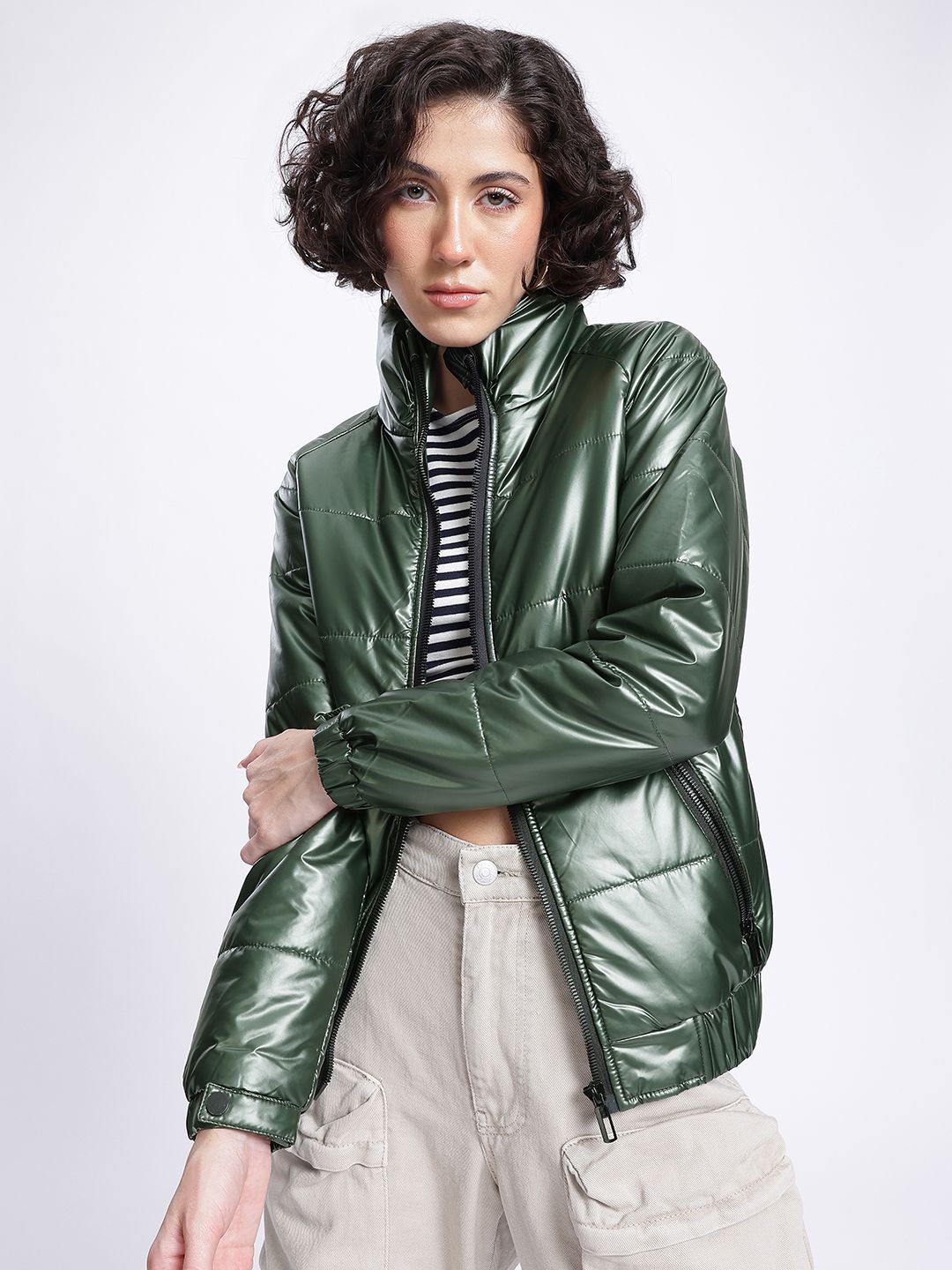 DressBerry Shimmer Shine Puffer Jacket
