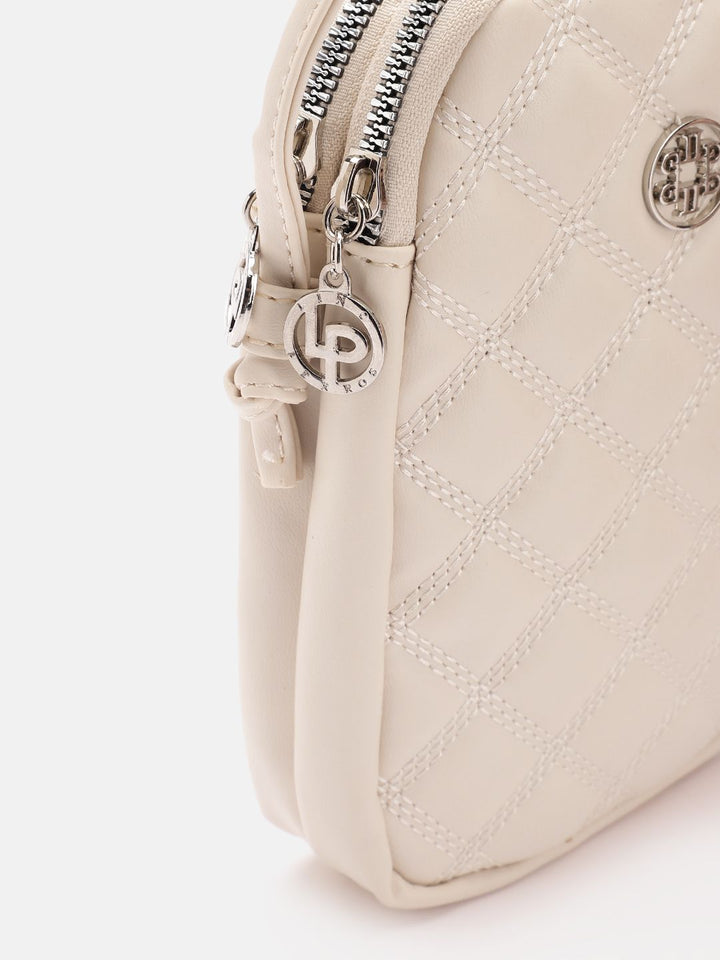 Lino Perros Structured Sling Bag with Quilted Detail