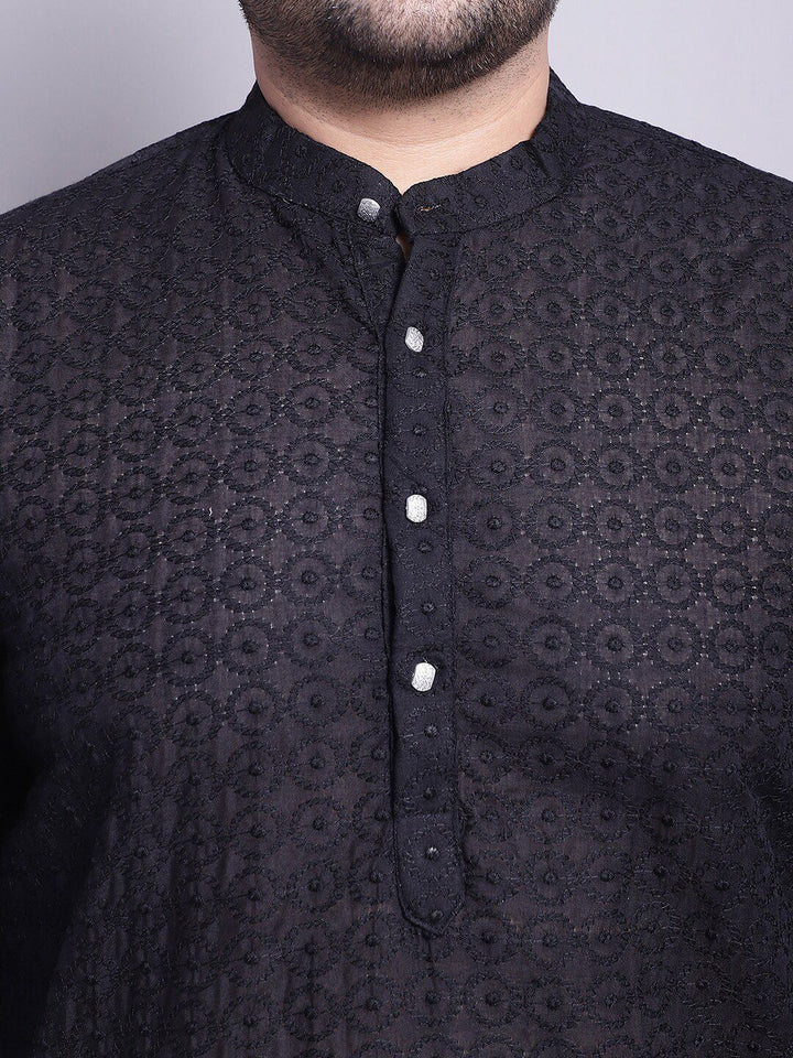 Kurta Sulam Motif Etnik SOJANYA PLUS Dengan Baju Tidur & Jaket Nehru