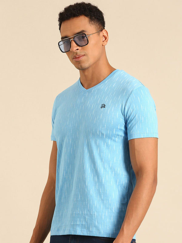 Being Human Printed V-Neck Pure Cotton T-shirt