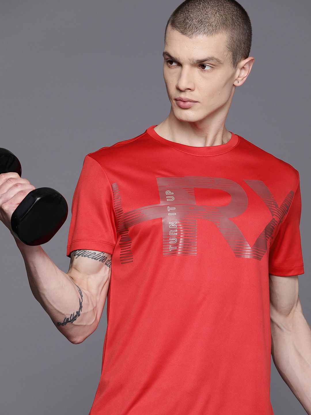 HRX by Hrithik Roshan Printed Rapid-Dry Training T-shirt