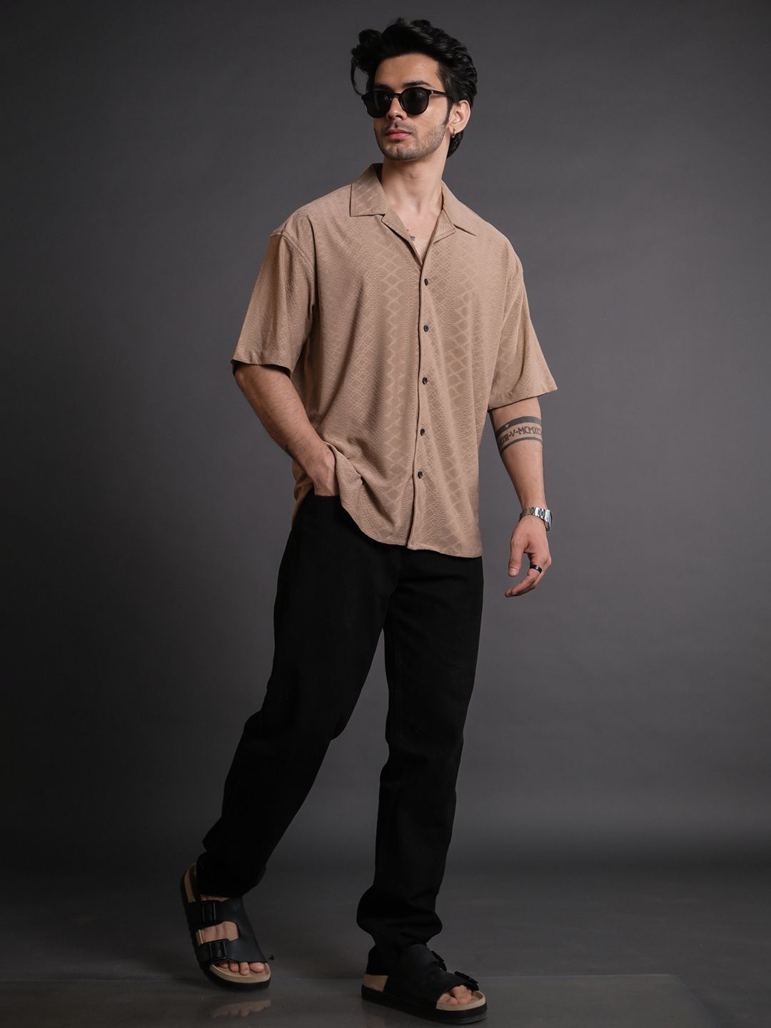 Powerlook Men Opaque Striped Casual Shirt