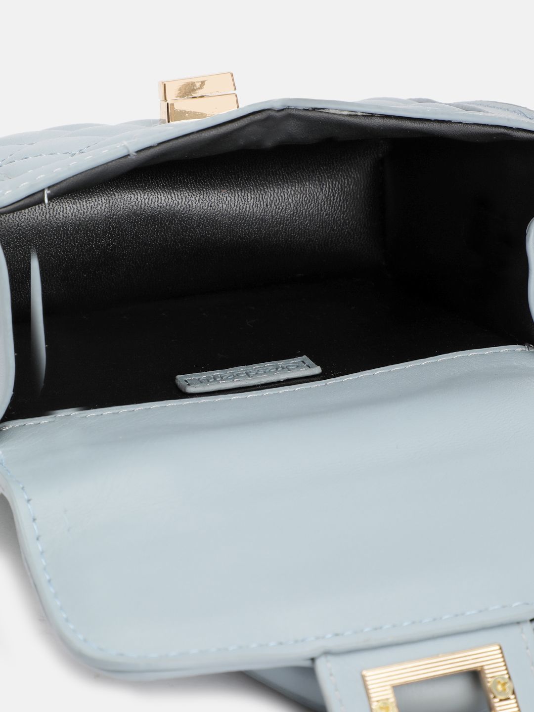 DressBerry Quilted Structured Satchel Bag