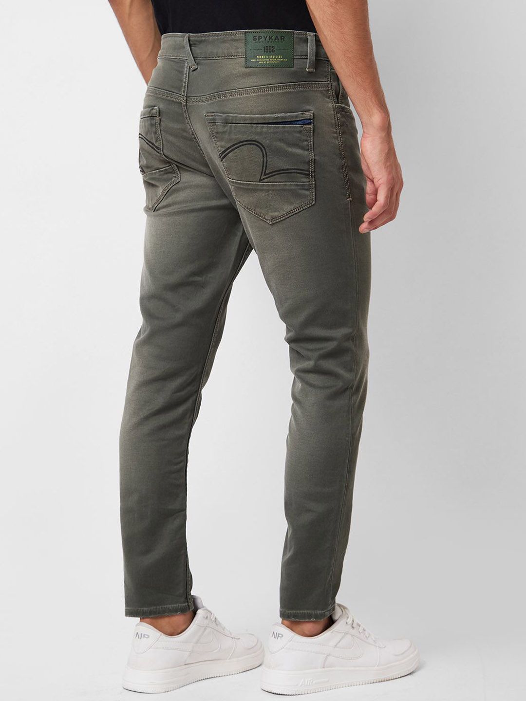 SPYKAR Men Mid-Rise Tapered Fit Clean Look Heavy Fade Jeans