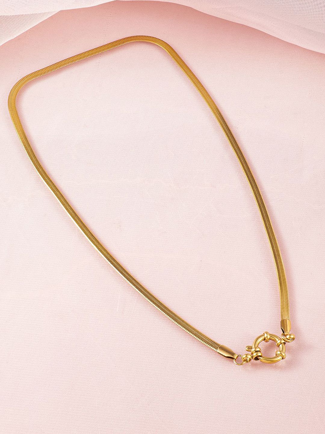 Rubans 18k Kalung Rantai Demi-Fine-Fine Free-Free Gold