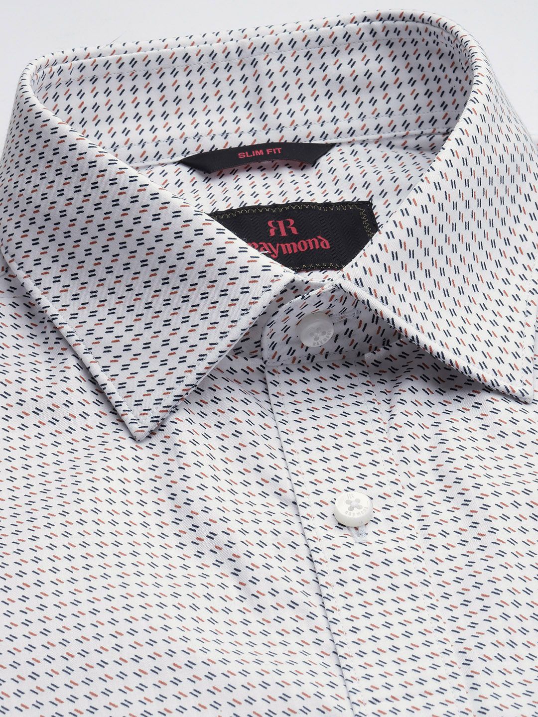Raymond Pure Cotton Slim Fit Printed Formal Shirt
