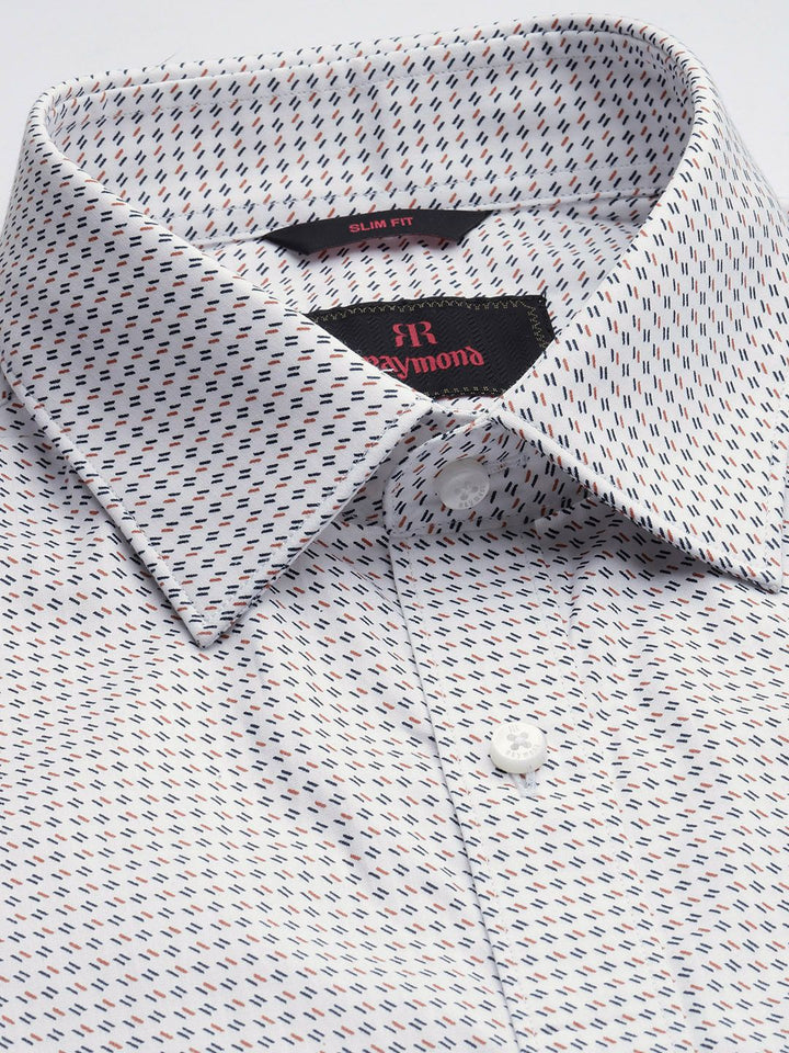 Raymond Pure Cotton Slim Fit Printed Formal Shirt