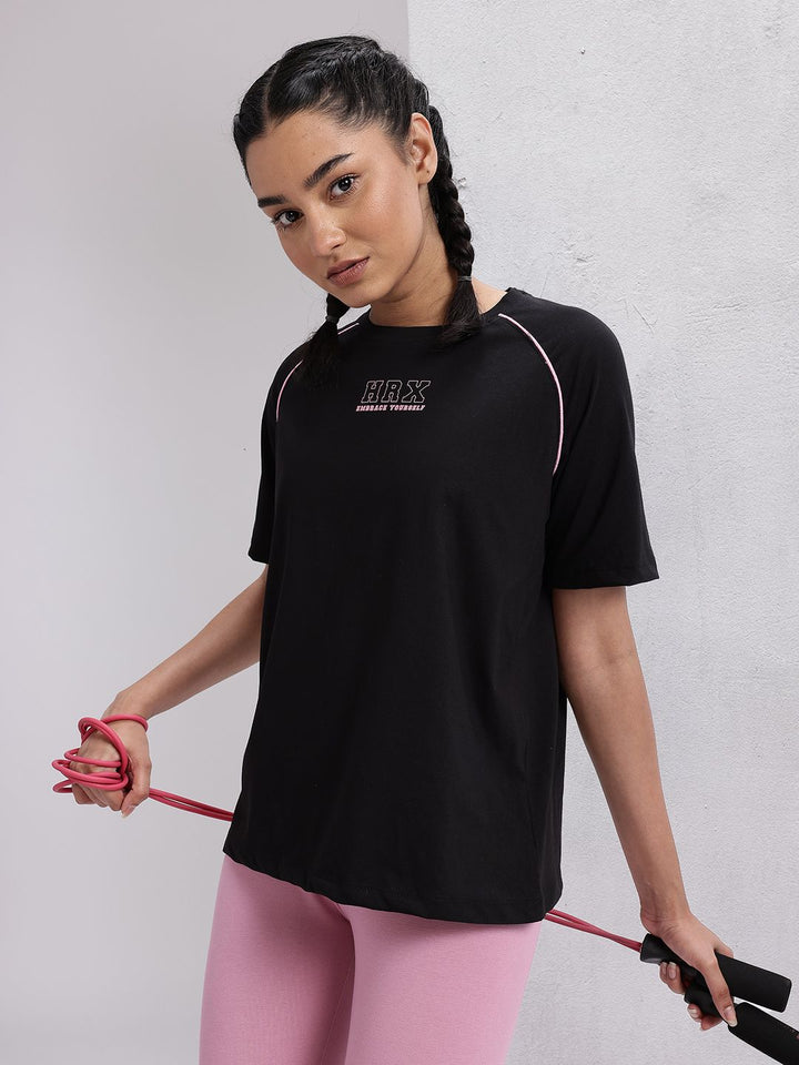HRX by Hrithik Roshan Brand Logo Print Training T-shirt