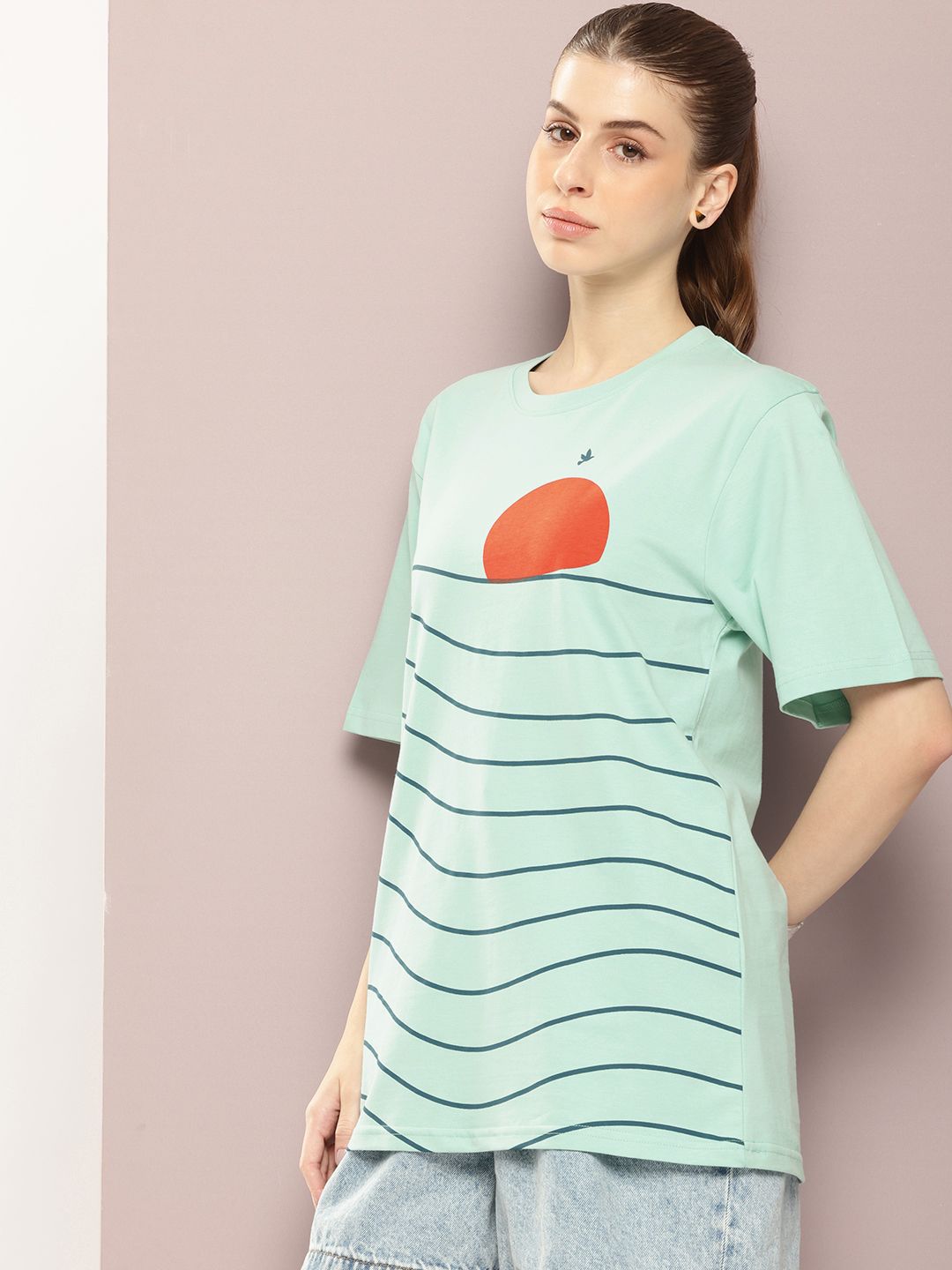 DILLINGER Printed Oversized Pure Cotton T-shirt