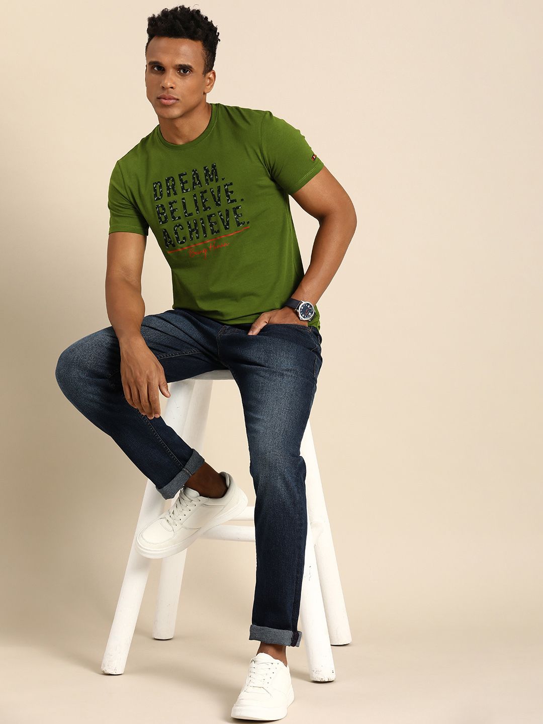 Being Human Typography Printed T-shirt