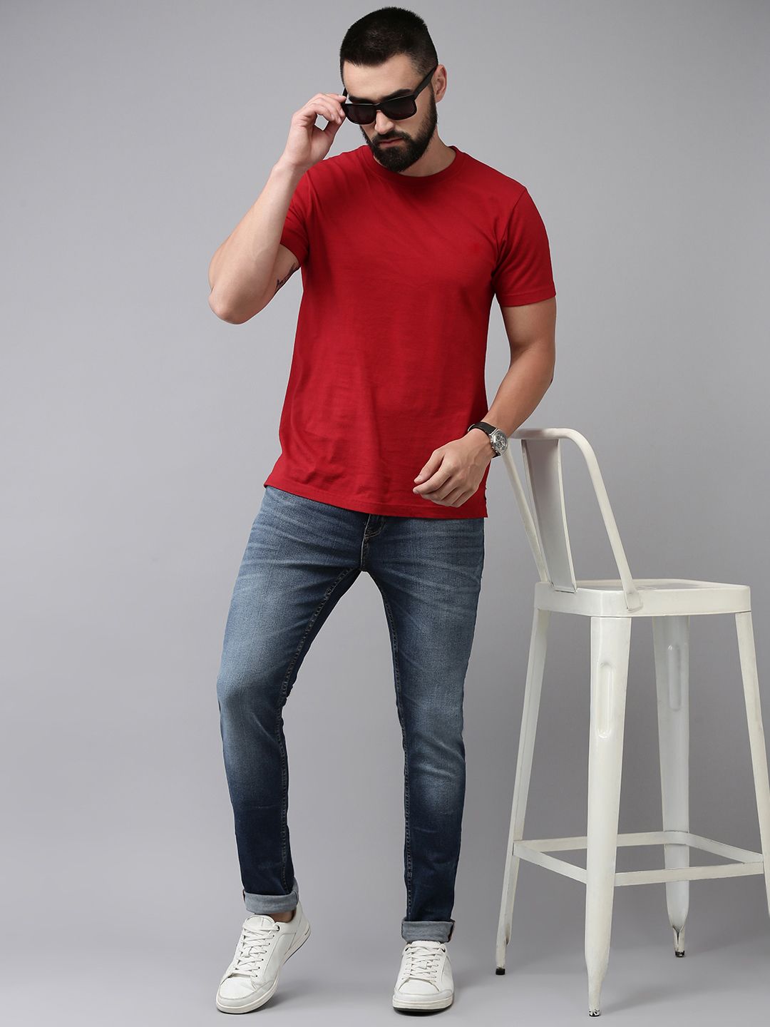 SPYKAR Men Slim Fit Low-Rise Heavy Fade Stretchable Jeans