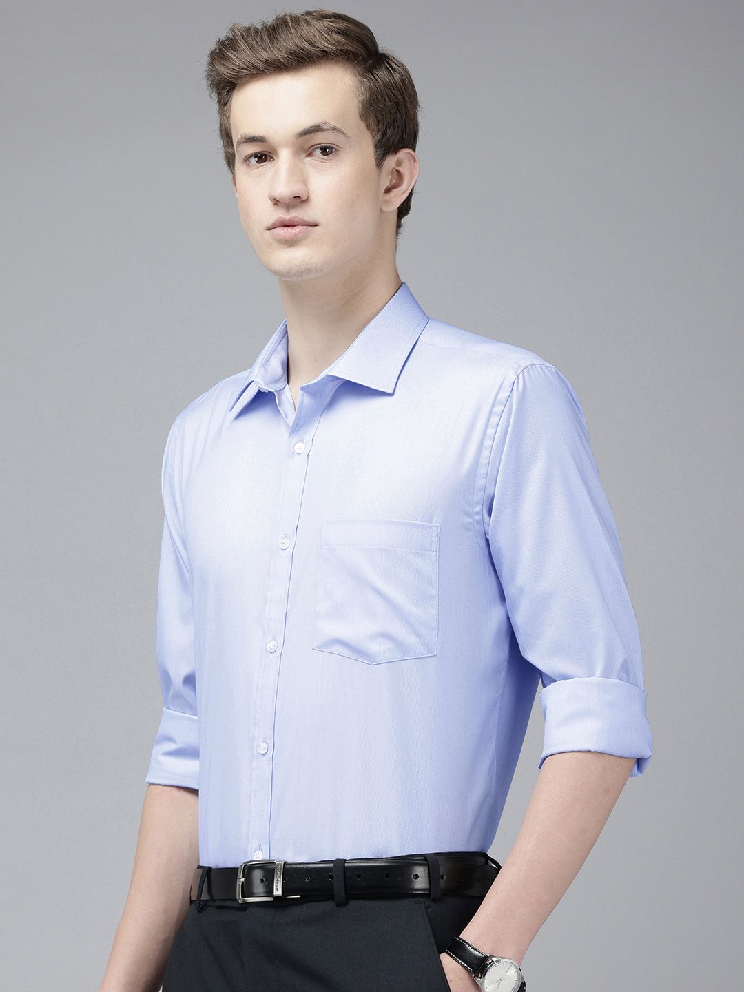 Park Avenue Slim Fit Textured Formal Shirt