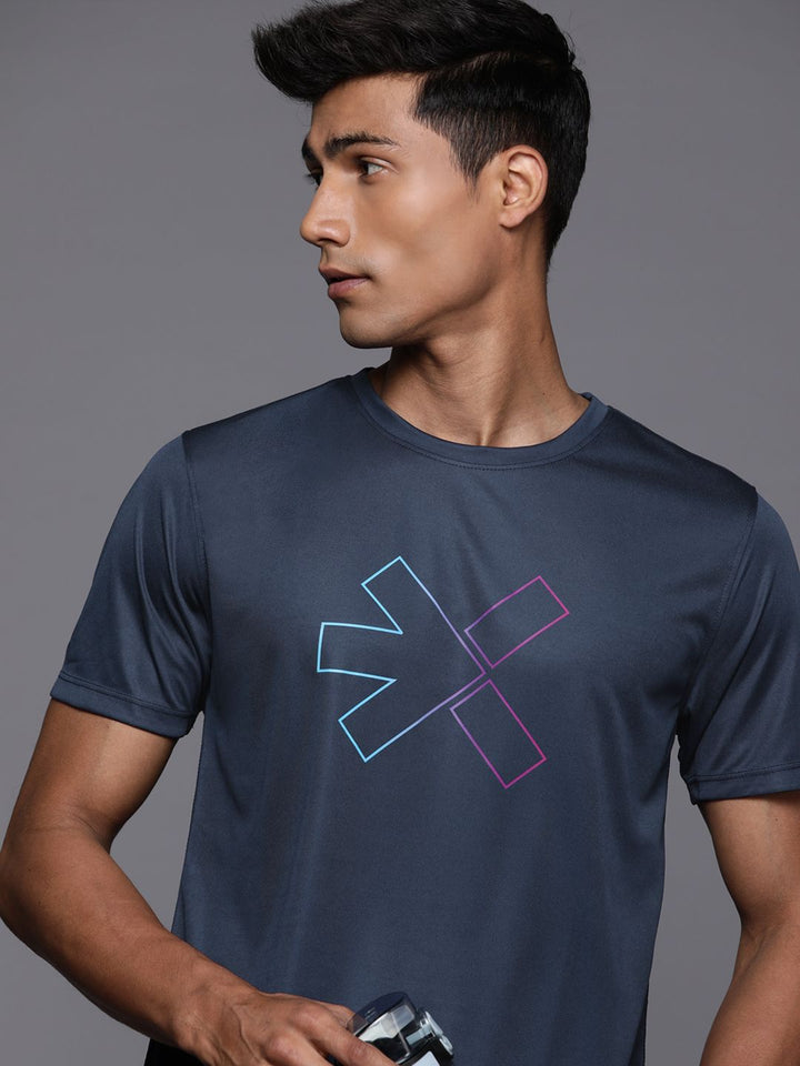 HRX by Hrithik Roshan Men Brand Logo Printed Rapid-Dry Training T-shirt
