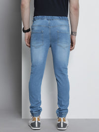 The Indian Garage Co Men Solid Slim Fit Denim Joggers