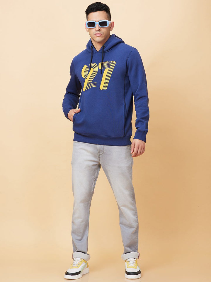 Being Human Printed Hooded Sweatshirt