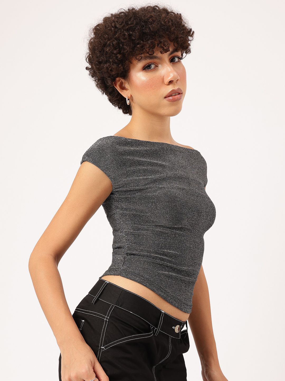 DressBerry Disco Bling Fitted Top