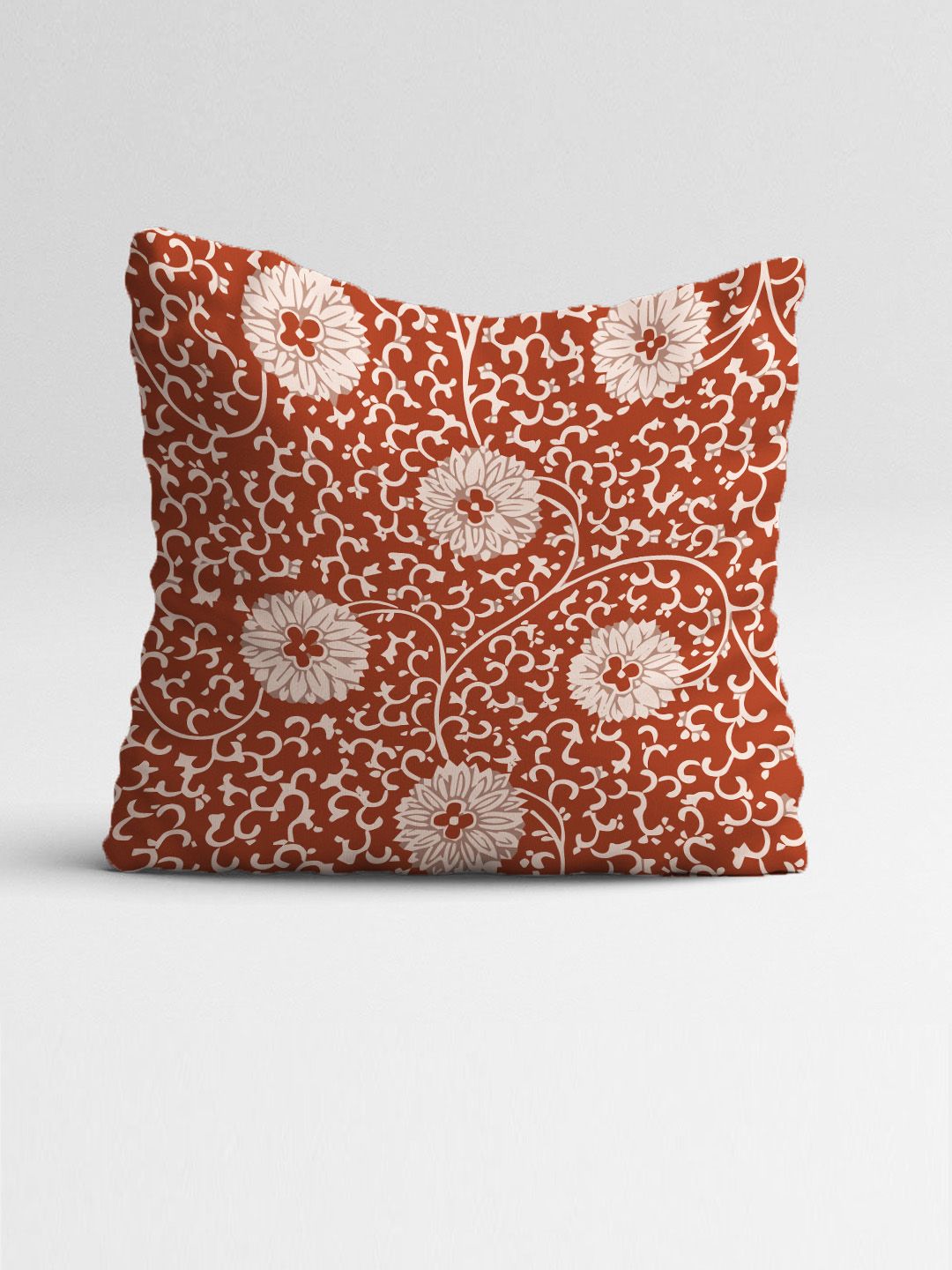 STITCHNEST Green & Off White Set of 5 Ethnic Motifs Square Cushion Covers