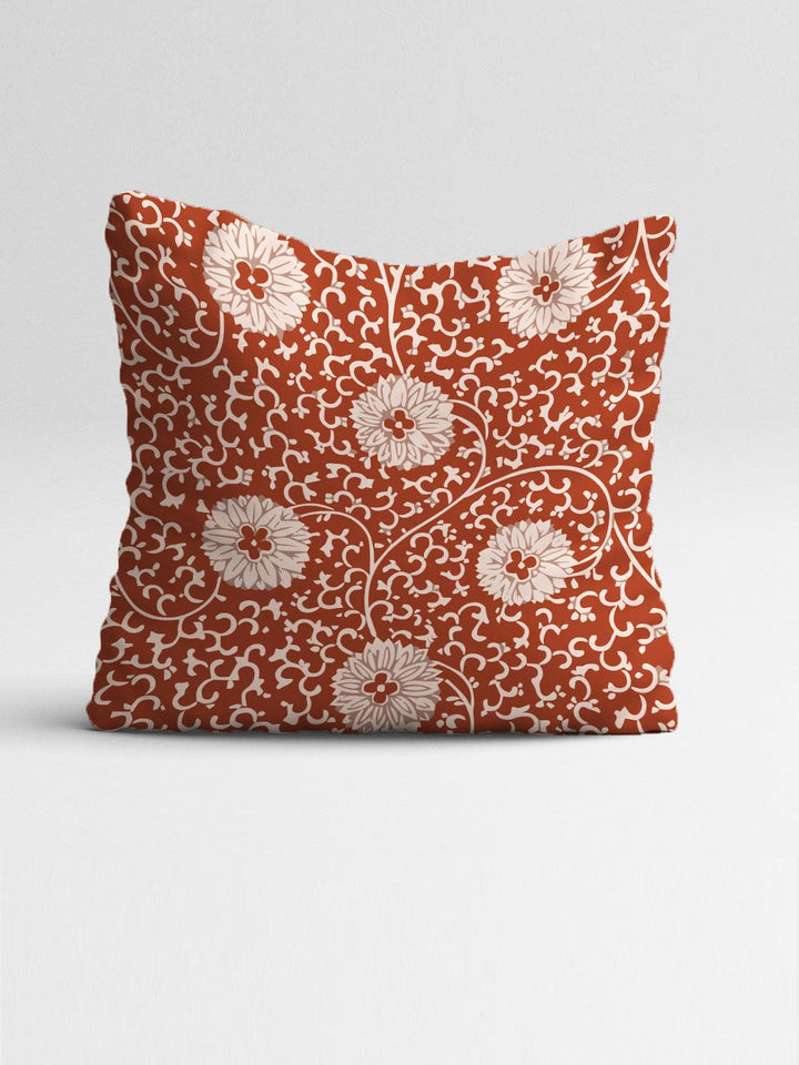 STITCHNEST Green & Off White Set of 5 Ethnic Motifs Square Cushion Covers