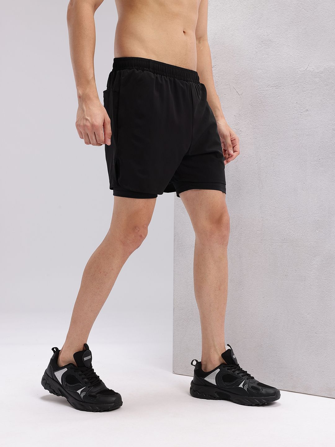 HRX by Hrithik Roshan Men Rapid-Dry Running Shorts with Inner Tights